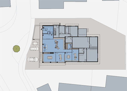 Wettbewerb Einbau Raiffeisenbank, Kirchberg