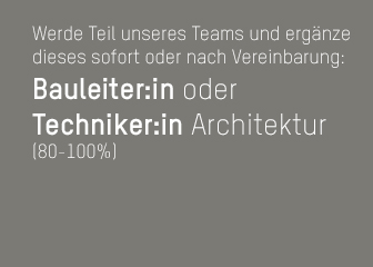 Bauleiter:in oder Techniker:in Architektur