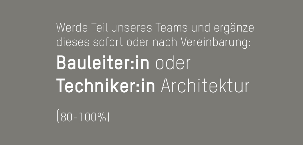Bauleiter:in oder Techniker:in Architektur